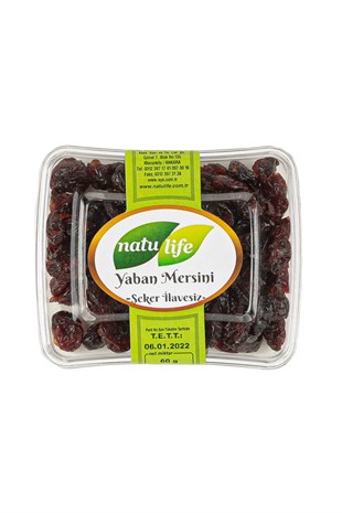 Cranberry Şeker İlavesiz 60 Gr  | Kuru Meyve Çeşitleri- Natulife